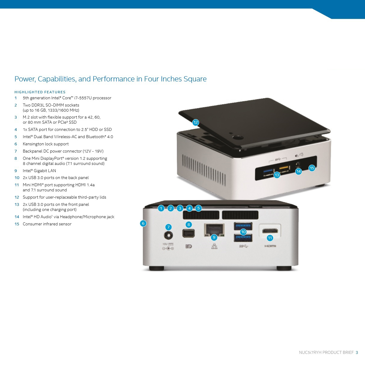Kit Intel NUC 5i7RYH - Imagen 2